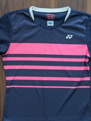YONEX 吸汗速乾 Tシャツ ネイビー/ピンク Lサイズ - メルカリ