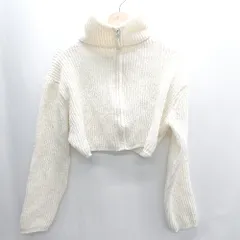 ◇ ⊇ Vipoa クロップド 長袖 ニット サイズF オフホワイト レディース E  【1410290051504】
