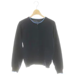 N.Natural Beauty Basic N.ナチュラルビューティーベーシック 24AW バイカラークルーネック ニット カーディガン M ネイビー ブルー /ES ■OS