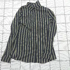 ◇ ⊂ ラルフローレン 柄入り 長袖 長袖シャツ サイズM ブラック系 レディース E  【1508260027618】