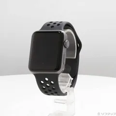 〔中古品〕 Apple Watch Series 3 Nike+ GPS 42mm スペースグレイアルミニウムケース アンスラサイト／ブラックNikeスポーツバンド【251】