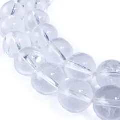 【天然石】水晶 ブレスレット用 ビーズ 一連 10mm【約38粒入り】パワーストーン 手芸 ハンドメイド アクセサリー パーツ きらきらぷんぷん丸 NS-006