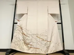 平和屋着物●豪華色留袖　駒刺繍　枝桜　横笛　暈し染め　金彩　ロング丈　正絹　逸品　AABB6598zg