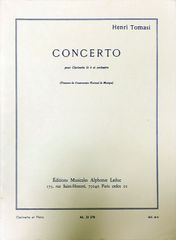 トマジ クラリネット協奏曲 (クラリネットとピアノ) 輸入楽譜 Henri Tomasi Concerto 洋書