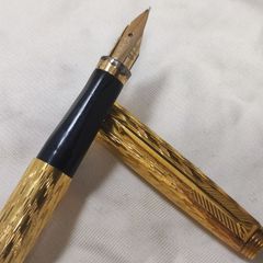 PARKER 75 FRANCE ペン先585 万年筆 ゴールドカラー GOLD PLATED G 20 MICRONS パーカー フランス