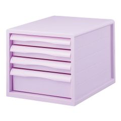 【お取り寄せ】ナカバヤシ　ＦＩＴ　ＣＯＬＯＲ　Ａ４レターケース４段　ＰＩ　ピンク　A4E-FC04-PI