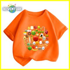 ひみつのおるすばん 半袖Tシャツ 薄手トップス オレンジ橙だいだい色 ROBLOX　ゲーム 90 100 110 120 130 140 150  子供服キッズ服