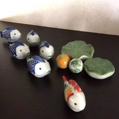 ＊浮球＊ 10点  陶器 浮き球 浮き玉 置物 メダカ鉢 ビオトープ 睡蓮鉢