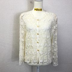 希少】vintageレース リボン 花柄 ノーカラーカーディガン - メルカリ