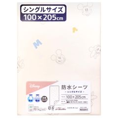 un doudou ディズニー シングルサイズ 防水シーツ 100×205cm ミッキー＆ミニー ピーチスキン生地 吸水加工 四隅ゴム ベビー用品 新品 新生児 添い寝 在宅 介護用品 防水カバー おねしょシーツ NZ3226-X