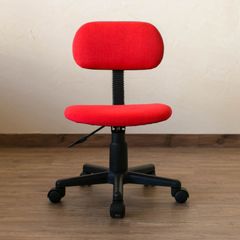 ザ・事務椅子！　コスパ良し！　デスクチェア　オフィスチェア　事務所　仕事　書斎　一人部屋　作業　来客　昇降　高さ調節　キャスター　移動　コロコロ　　スイスイ　軽い　赤　レッド(RD)　(S120)QZY-A18RD(1.1)オフィスチェア　RD