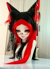着ぐるみヘッド ウサギ耳 紫 兎面 全頭ヘッド ケモノ マスク