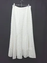 ◇ Θ URBAN RESEARCH アーバンリサーチ レース 花柄 ロング フレア スカート サイズ38 ホワイト レディース E  【1506250001723】