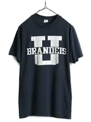 【お得なクーポン配布中!】 80s USA製 チャンピオン カレッジ プリント Tシャツ S M 紺 トリコ