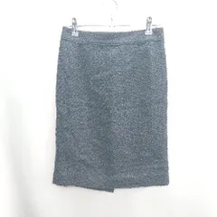 ◇ Θ UNTITLED アンタイトル スリット素材 ミニ 台形 スカート サイズM ブラック レディース E  【1410100004928】