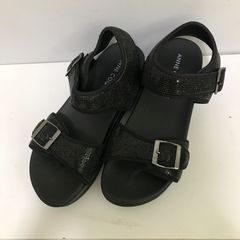 Anne Coquine　アンコキーヌ　幅が調整できるサンダル　キラキラブラック　L24～24.5ｃｍ　タ