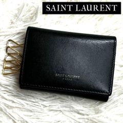 SAINT LAURENT サンローラン キーケース ブラック ゴールド