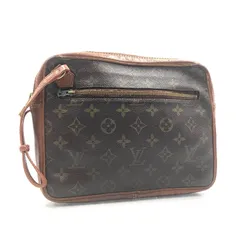 LOUIS VUITTON ルイヴィトン　モノグラム　サックスポ　セカンドバッグ　クラッチバッグ　PVC×レザー ブラウン　フランス製　刻印あり1984年製