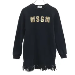 エムエスジーエム 長袖 スウェット トレーナー 14 ブラック系 MSGM 裏起毛 キッズ 古着 【240310】のサムネイル