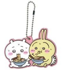 【中古】キーホルダー ちいかわ＆うさぎ/チャーム ラバーコレクション 「一番くじ ちいかわ ～みんなでラーメン～」 G賞