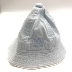 CELINE　セリーヌ　キッズ　 総ロゴ　 ハット　帽子　 52cm　ベージュ　茶　 UVカット　UVケア　中古美品 セリーヌ CELINE 麦わら帽子 ロゴ サイズL ハット ブラウン WS5375