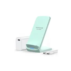 NANAMI ワイヤレス急速充電器 (USB-C 20W出力の急速充電器に昇進) 置くだけ充電器 セット 7.5W/10W/15W iPhone 16/15/14/13/12シリーズ/SE第三世代/11(Pro)/XR/8(Plus) Galaxy S25 0