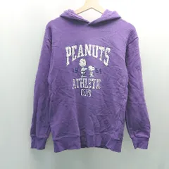 ◇ b-ROOM<!-利用不可文字-!> ビールーム キッズ プルオーバー フーディ スヌーピー 長袖 パーカー サイズ160 パープル レディース メンズ E  【1309040095717】