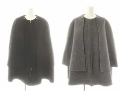 Drawer 12Gウールカシミヤ　ダブルフェイスケープ　ポンチョ　ドゥロワー Drawer 12Gウールカシミヤ ダブルフェイスケープ ポンチョ