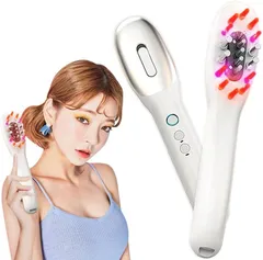 電動頭皮ブラシ 電気ブラシ ems 美顔器 頭皮 emsブラシ 頭皮ブラシ 1台多用 RF ems 微電流 振動 LED光エステ 光美容 頭筋 表情筋 頭皮ケア 大容量タンク 液体導入櫛歯 Type-C充電式 母の日 プレゼント 男女兼用