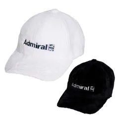 アドミラルゴルフ キャップ レディース 帽子 ボア ゴルフキャップ サイズ調節 ボア素材 Admiral Golf 白 紺 ピンク 秋 冬 ADMB2F55