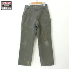 人気カラー　カーハート　ダックペインターパンツ　極太　古着　モスグリーン 00s carharttカーハート ダック地 ペインターパンツ モス