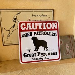 Caution コーションサインボード　グレートピレニーズ　 アメリカ直輸入　新品未使用