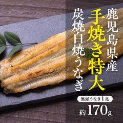 【 送料無料】 国産 特大 うなぎ　白焼き鰻１尾 約170g 鹿児島県産 うなぎ ウナギ 鰻 グルメ 海鮮 九州 鹿児島 蒲焼 土用の丑