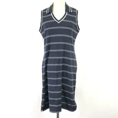 346/ブルックスブラザーズ/Brooks Brothers★ノースリーブワンピース【レディースS/紺×白/ボーダー柄】春夏/Tops/shirts/Dress◆cBH597<sale>