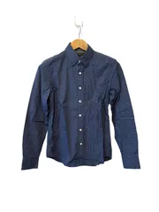 AT57 【美品】BANANA REPUBLIC バナナリパブリック 長袖シャツ タグ付き 紺 花柄 メンズ Sサイズ