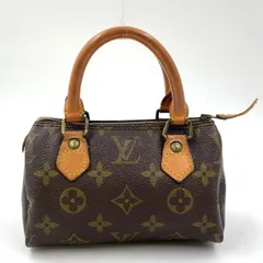 LOUIS VUITTON ミニスピーディ モノグラム モノグラム シリアル番号不明 レザー×PVC ブラウン ハンドバッグ ゴールド M41534のサムネイル