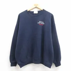 XL/古着 リー Lee 長袖 スウェット メンズ 90s ボディワークス 大きいサイズ クルーネック 紺 ネイビー 25oct02 中古 スエット トレーナー 