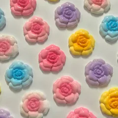 デコパーツ 薔薇 6個セット 【色指定可能】DIY 資材 ホイップデコ ハンドメイド ホイップ