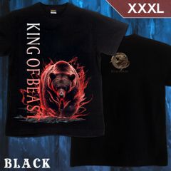 GENJU XXXLサイズ 熊 ベア アニマル メンズ クール かっこいい Tシャツ 半袖 King of Beast