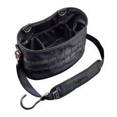 ベッセル(VESSEL) タフフィットバケツ Ｍ (収納付き ) No.TBK-300BK 限定オールブラック 全長:230×330×150mm 工具バケツ 電工バケツ 強靭 6kg対応のサムネイル