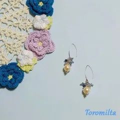 10mmスワロフスキーパールＶ字フックピアス