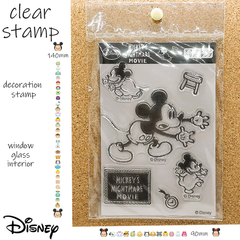 DISNEY クリアスタンプ　ミッキーマウス　デコレーションスタンプ　✿ガラスに貼り付けてインテリア✿鏡に貼り付けてデコレーション✿繰返しご使用いただけます✿