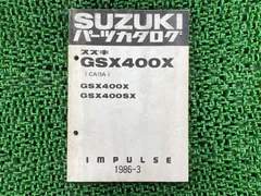 インパルス400 GK79A サービスマニュアルとパーツリストセット インパルス400 GK79A サービスマニュアルとパーツリストセット