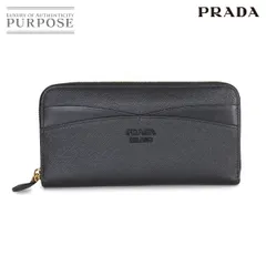 新品同様 プラダ PRADA ラウンドファスナー 長財布 サフィアーノレザー ブラック 1ML506 ゴールド 金具 Long Wallet 90291738