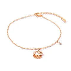 【新着商品】ハワイアンジュエリー ジルコニア チタン猫 レディース アンクレット 人気 ジュエリー ブランド AIKS