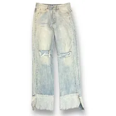 VETEMENTS ニーカットストレートダメージデニムパンツ ジーンズ ヴェトモン UA52PA660N  インディゴ  S 79898A5のサムネイル