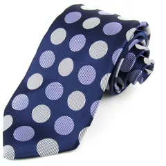 アクアスキュータム ブランドネクタイ ドット柄 シルク VANNERS 英国生地 日本製 メンズ ネイビー Aquascutum 【中古】