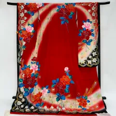 専用アンティーク 引き振袖 黒 吉祥 身丈167.5cm 裄丈64cm金駒刺繍 専用アンティーク 引き振袖 黒 吉祥 身丈167.5cm 裄丈64cm金駒