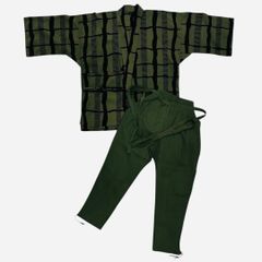【🔥レア作務衣🔥定価　33,000円】ME-A-375 日本製　新品未使用　綿麻　個性派　メンズ　袴タイプ　作務衣　JUNKO KOSHINO　デザイナーズ　ブランド　粋　お洒落　おしゃれ　 昭和レトロ　和モダン　誕生日　プレゼント　希少