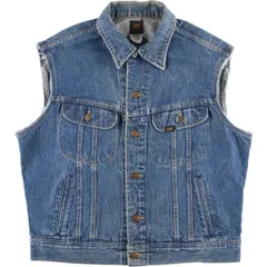 古着 90年代 リー Lee RIDERS ライダース カットオフ デニムベスト USA製 メンズL相当 ヴィンテージ/eaa577966